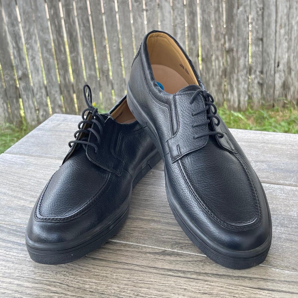 Bally Saveto Mens 10.5 EEE Wide Black Pebbled Leather Derby Sneakers Swiss‎ Made